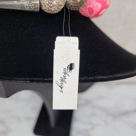 Pink Floral Chunky Statement Necklace by Edna Designs - Picture 10 of 14